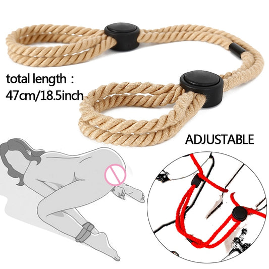 Rope Handcuffs Adjustable SM Restraints Erotic Self Bondage Slave Esposas Fantasía BDSM Cuffs Adult Sex Toy Fetish Hand Shackles