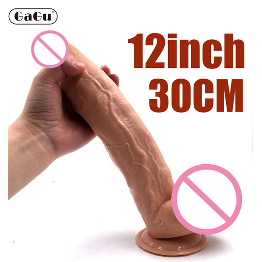 Adult 12inch 30cm Huge With Strapon Suction Cup Realistic Big Female Shop Adult Toys