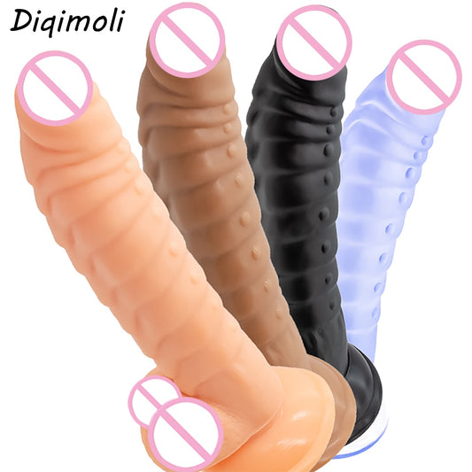 Huge Scaly Dildos with Suction Cup Adult Toys Big Penis Soft Skin Feeling Dick Erotic Phallus Sex Toys for Women Masturbation