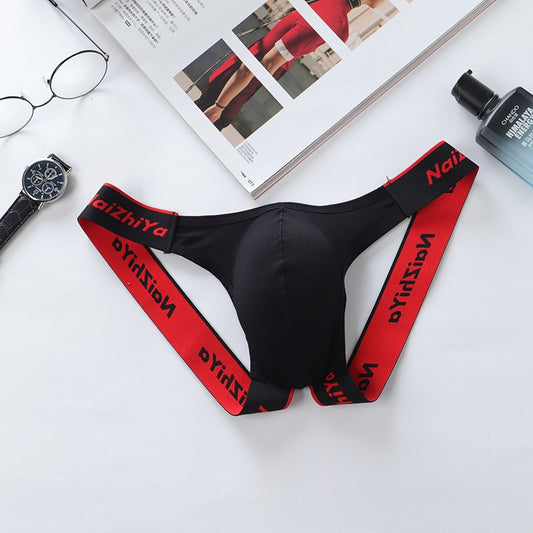 New Men's Sexy Breathable Thongs Low Waist U Convex Underwear Underpants Men's G-String Underwear T-Back Bikini Briefs