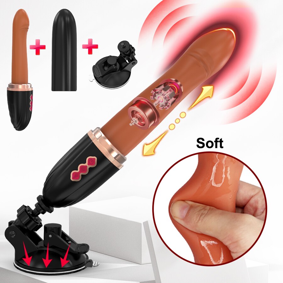 High Speed Telescopic Dildo Vibrator for Women Strong Suction Cup G Spot Vaginal massage Female Masturbation Sex Toys for Woman