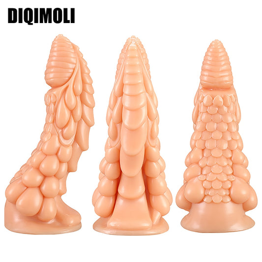 Oversized Heteromorphic Dildos Anal Plug Stimulate Vagina Anus Big Penis Butt Plug with Sucker Dick Sex Toys Phallus Masturbator