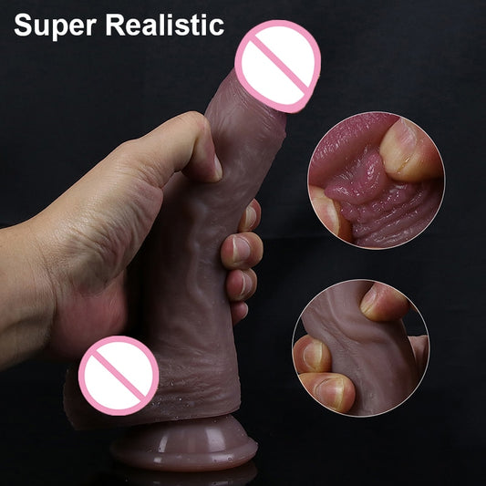 Realistic Dildo Black Prostate Massager Big Dick Huge Penis Adults Anal Sex Toys Vagina Sexy Strapon Masturbators For Woman Men